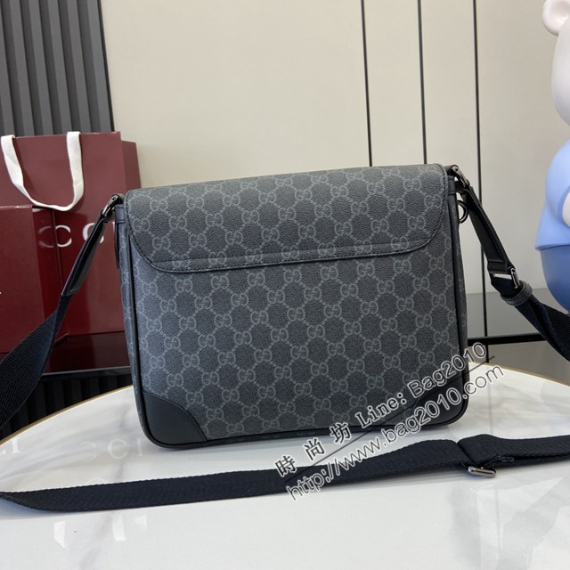 Gucci專櫃古馳最新款Emblem系列男士單肩斜挎包 jh2591型號：821154